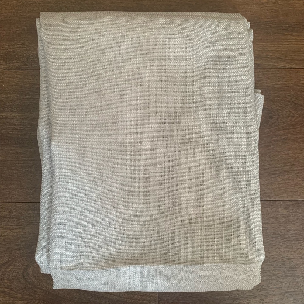 NWOT Single Solid Tan Textured Woven Curtain Panel 54.5" W X 84” L